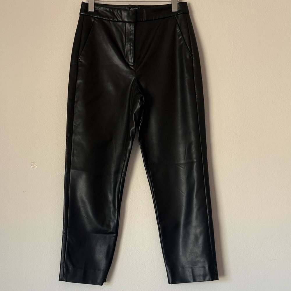 J. Crew Black Vegan Leather Trousers